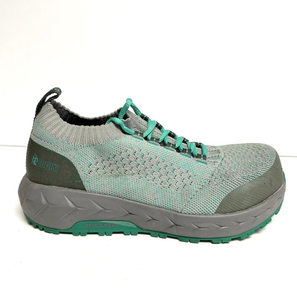 Rocky Womens Workknit 3 Comp Toe Sneaker Gray Size 6 M